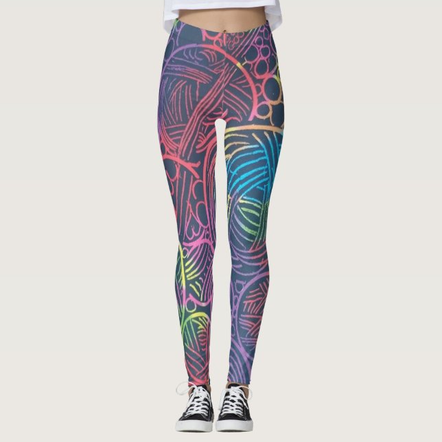 Leggings Neuron aquatique (Devant)