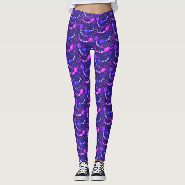 Leggings Neurones connectés Neon Purple (Devant)