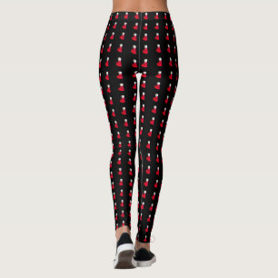 Leggings Nice dernier blanc rouge Jet-noir