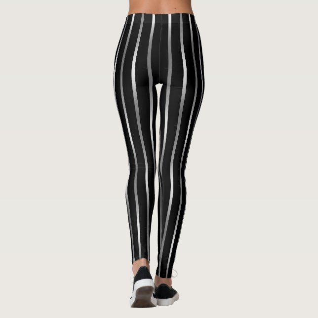 Leggings N'importe quelle couleur avec des bandes argentées (Dos)