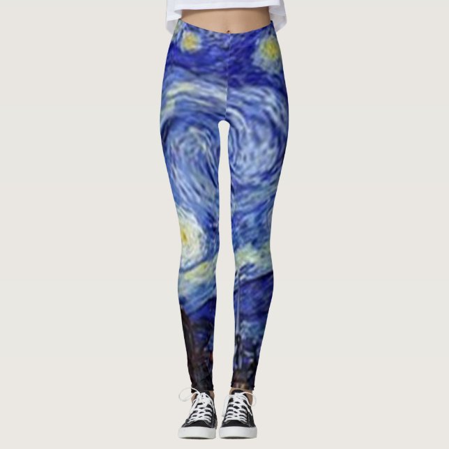 Leggings nocturnes de Van Gogh Starry (Devant)