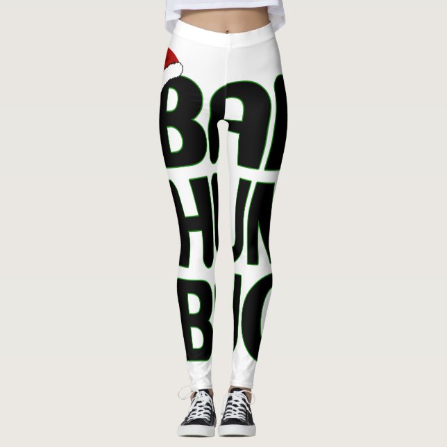 Leggings Noël Bah Humbug Sweatshirt-Xmas Humbug Père Noël (Devant)