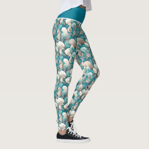 Leggings Noël côtier Bold Motif hippocampe #4 ID1009