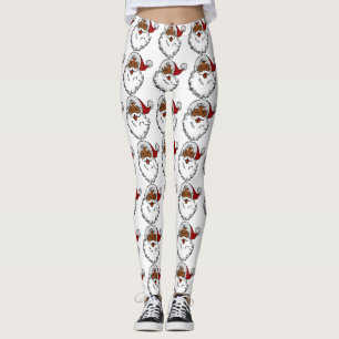 Leggings noël d'afrique noire santa claus