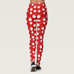 Leggings Noël du Motif en chef du Père Noël