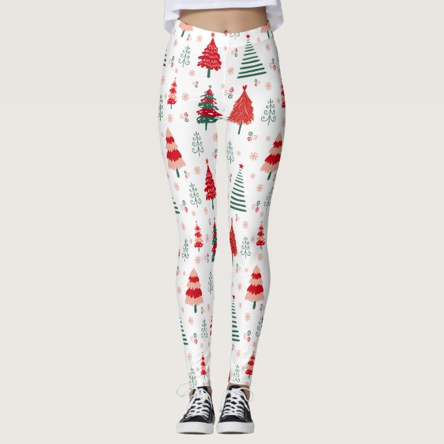 Leggings Noël festif des Motifs scandinaves (Devant)