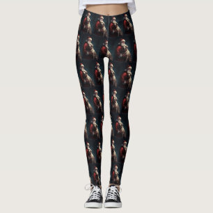 Leggings Noël festif du Père Noël au Labrador