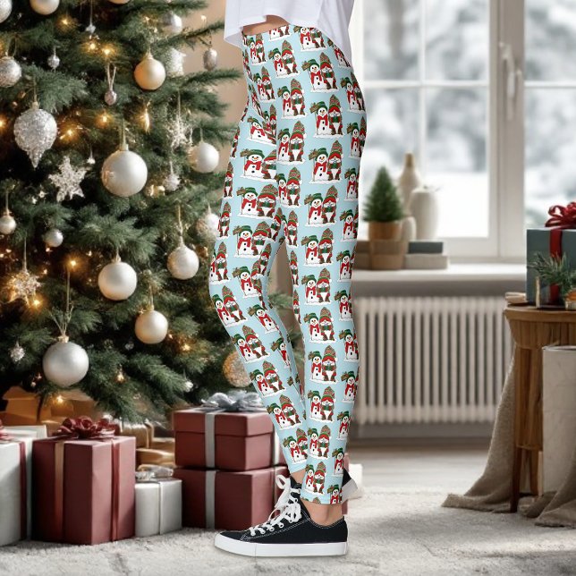 Leggings Noël Gnome Snowman mignonne (Créateur téléchargé)