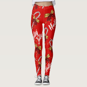 Leggings Noël Holly Jolly Sucre de canne