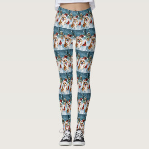 Leggings Noël Merveilleux Corgi Joie de Noël