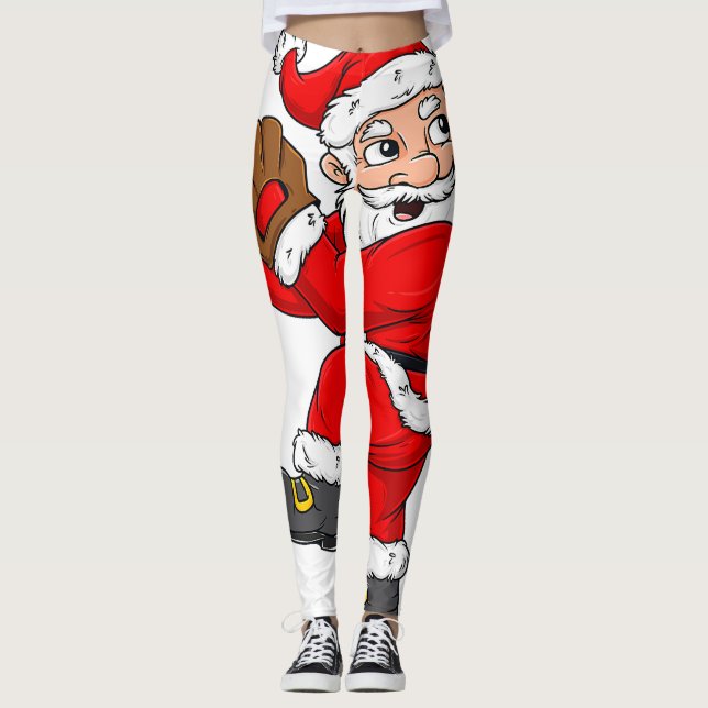 Leggings Noël Père Noël Capteur de baseball Garçons Filles (Devant)