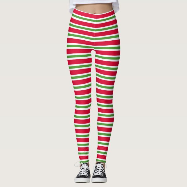 Leggings Noël rayé (Devant)