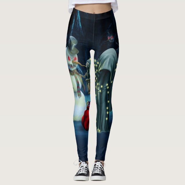 Leggings Noël sombre (Devant)