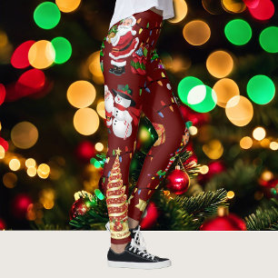 Leggings Noël Tout laide Jouets de la fête du pull