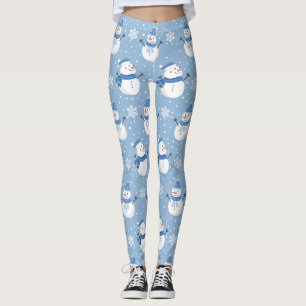 LEGGINGS NOËL VACANCES HIVER SNOWMEN MONOGRAM PERSONNALISÉ