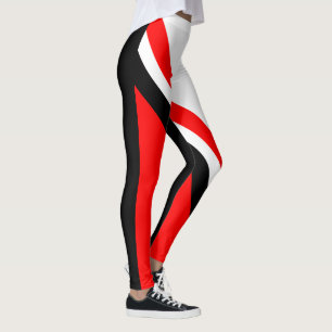 Leggings Noir blanc rouge