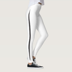 Leggings Noir élégant de brosse de rayure artistique de