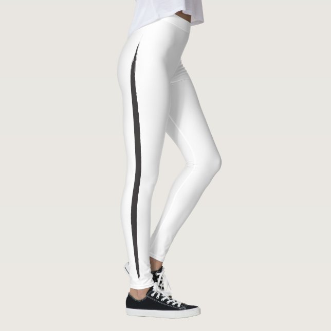 Leggings Noir élégant de brosse de rayure artistique de (Droite)