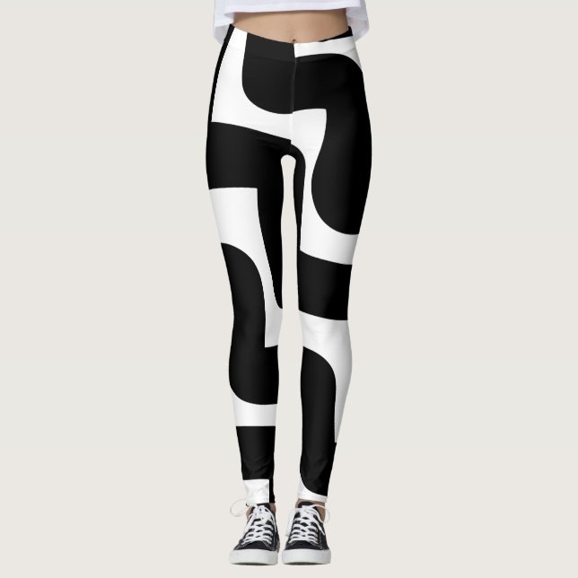 Leggings Noir et blanc (Devant)