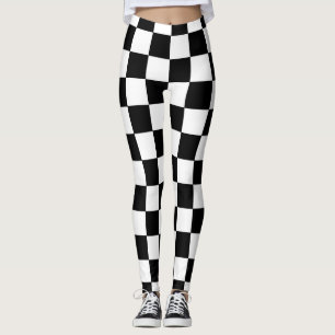 Leggings Noir et blanc Checkered