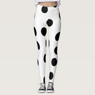 Leggings noir_et_blanc_dalmatien_spot_motif