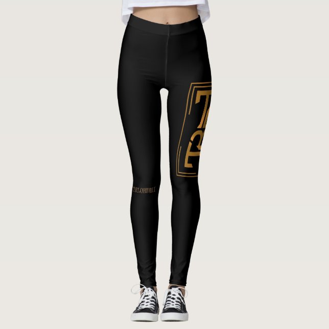 Leggings NOIR ET guêtres de TB d'OR (Devant)