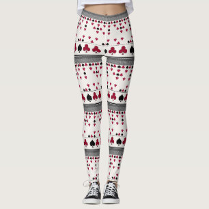 Leggings noir et rouge, motif de mode