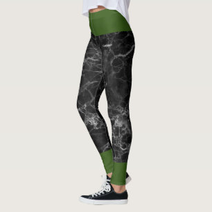 Leggings Noir Et Vert