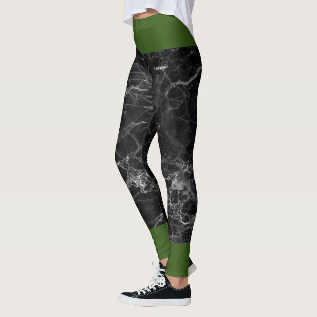 Leggings Noir Et Vert (Gauche)