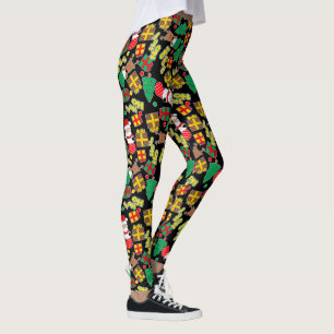 Leggings Noir - Ho Ho Père Noël