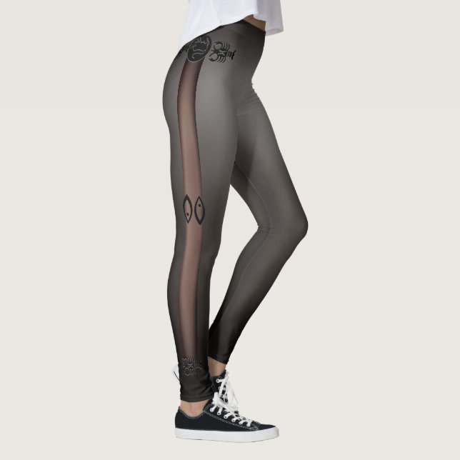Leggings Noir mince de peau (Droite)