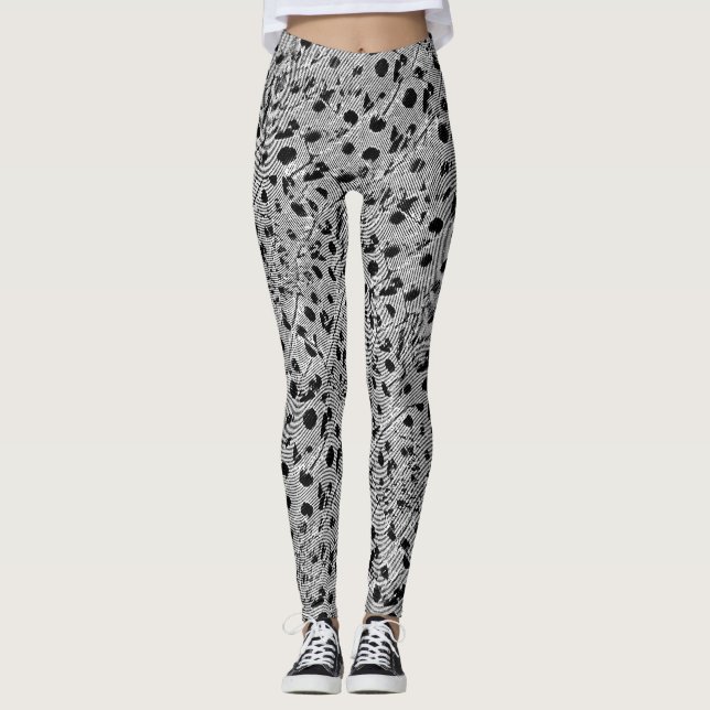 Leggings Noir pointillé (Devant)