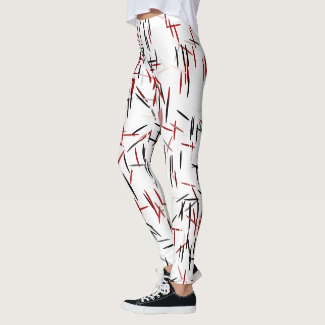 Leggings Noir rouge et blanc (Gauche)