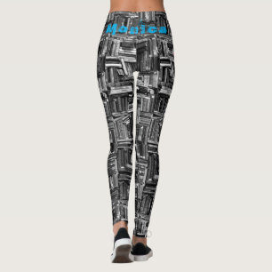 Leggings noirs de nom personnalisé