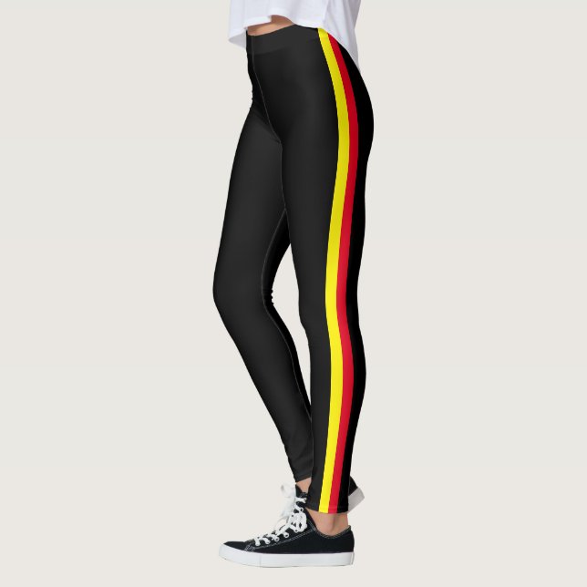Leggings noirs en bande latérale - Choisir les cou (Gauche)