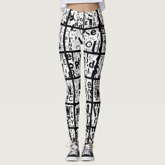 Leggings noirs et blancs