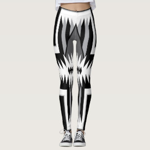 Leggings noirs et gris Navajo