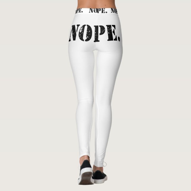 Leggings NOPE. Pantalon de yoga d'impression de bout (Dos)