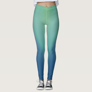 Leggings Northern Lights vert sur bleu