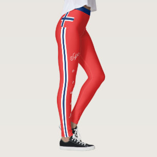 Leggings Norvège et Norvège Drapeau mode, fans de voyage/