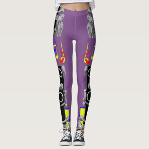 Leggings Note de musique de clarinette