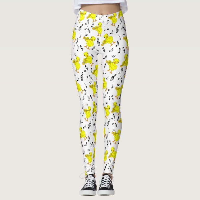 Leggings Notes de musique de trompette (Devant)