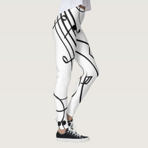 Leggings Notes de musique fantaisie