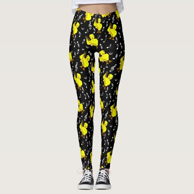 Leggings Notes de musique Trombone Chick (Devant)