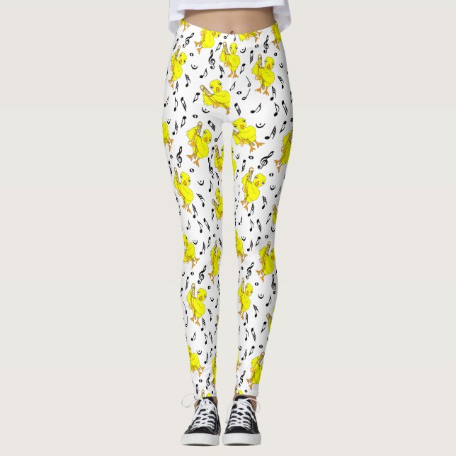 Leggings Notes de musique Trombone Chick (Devant)