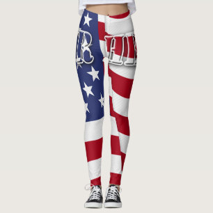 Leggings Notre héros avec le drapeau américain
