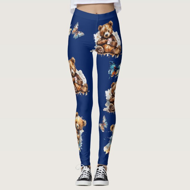 Leggings Nounours et papillons (Devant)