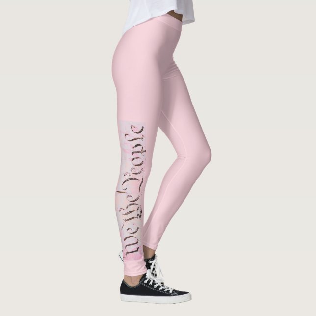 Leggings Nous la Constitution du peuple Résistance rose (Droite)