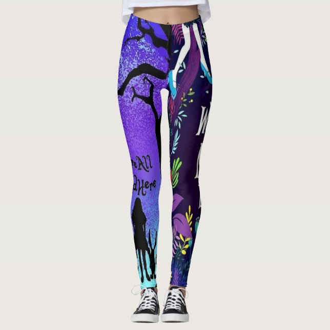Leggings Nous sommes tous Mad ici - Alice au Pays des merve (Devant)