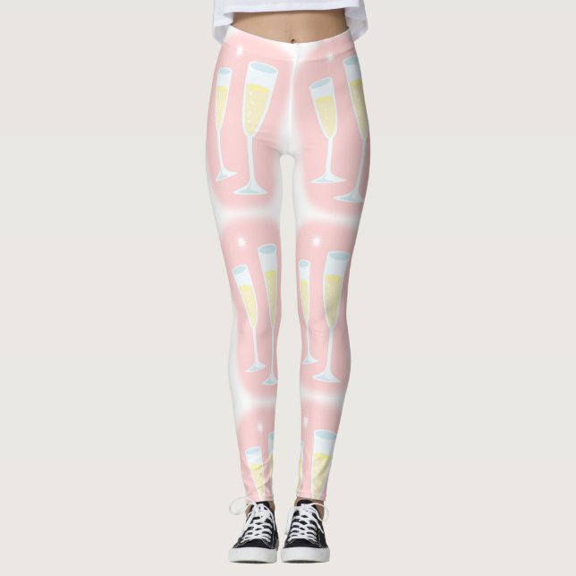 Leggings nouvelle année Coupes de Champagne (Devant)